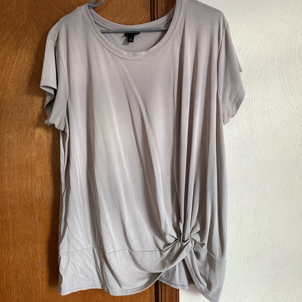 Torrid Gray Side Knot Shirt